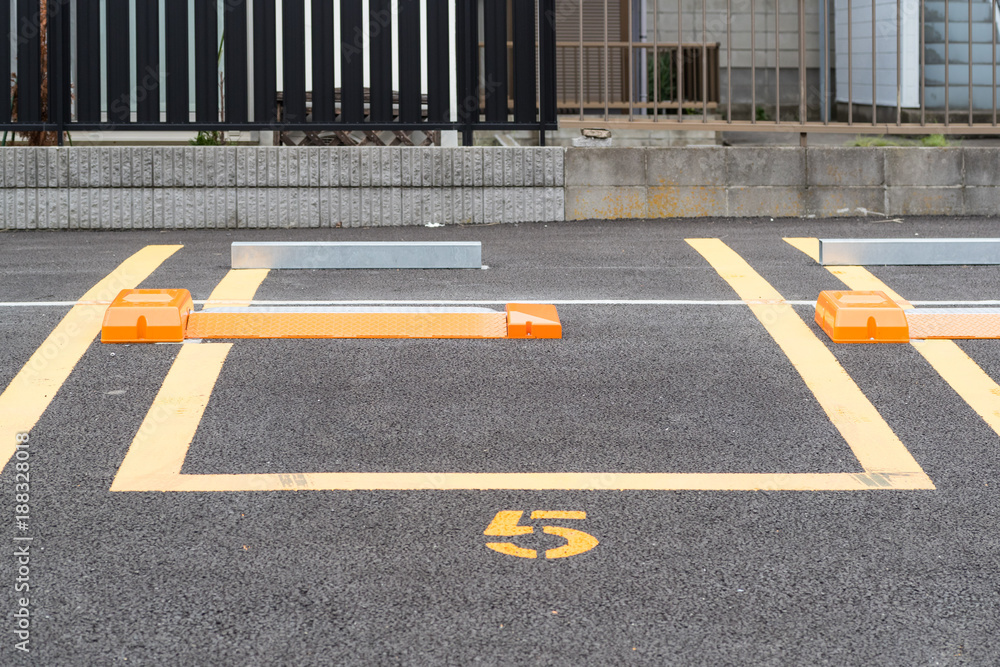 Empty space of outdoor car parking lot