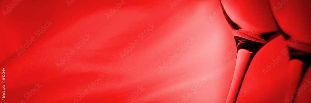 Glowing red Valentines composite