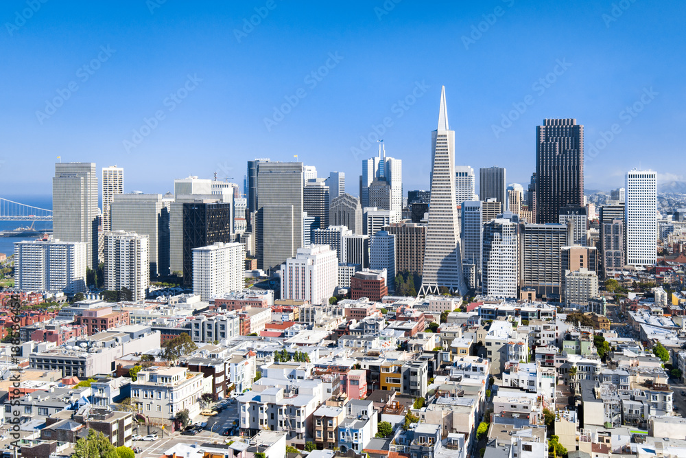 美国加里弗尼旧金山Stadtzentrum und Skyline