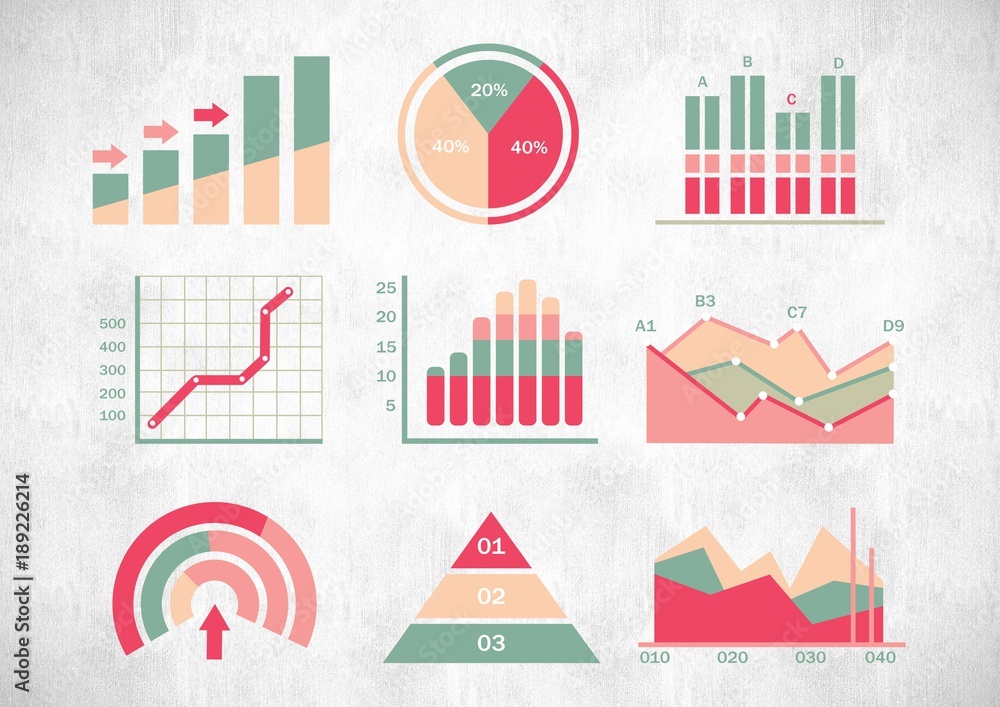 Colorful chart statistics