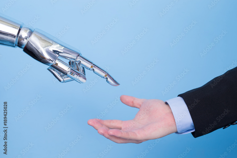 touch with robot hand