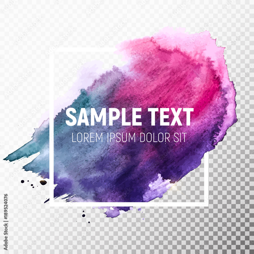 Hand Drawn Watercolor Brush Paint Background, Textured Art Illustration with Place for Sample Text. 