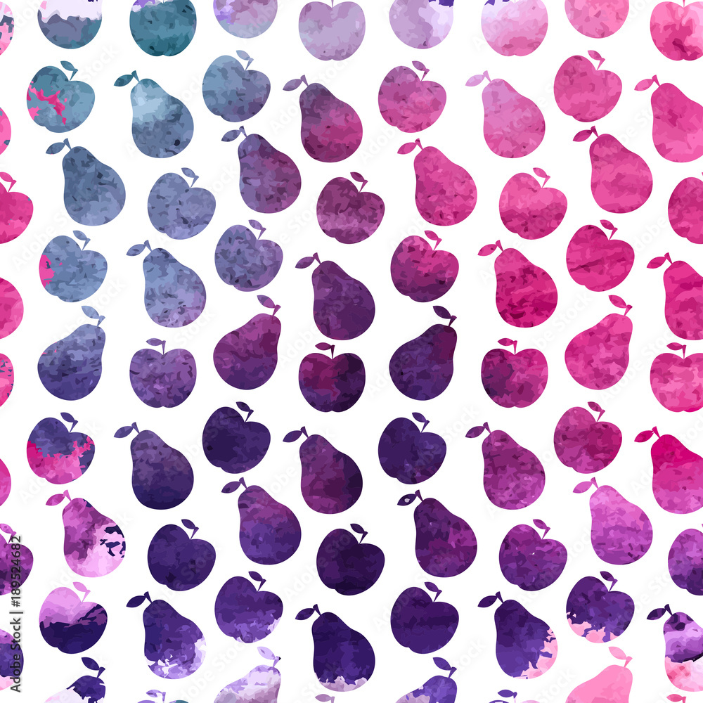 Colored Abstract Hand Painted Watercolor Background Seamless Pattern. Vector Illustration