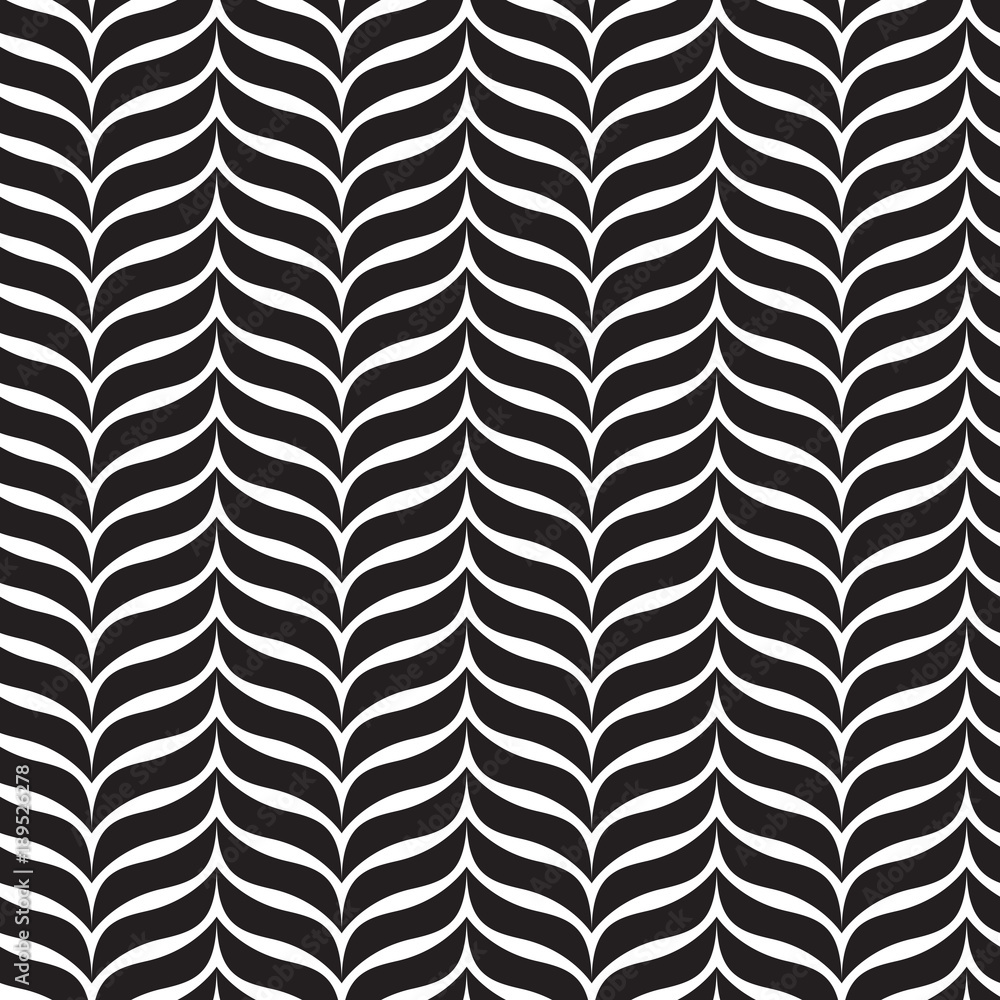 Abstract Monochrome Background Seamless Pattern. Vector Illustration