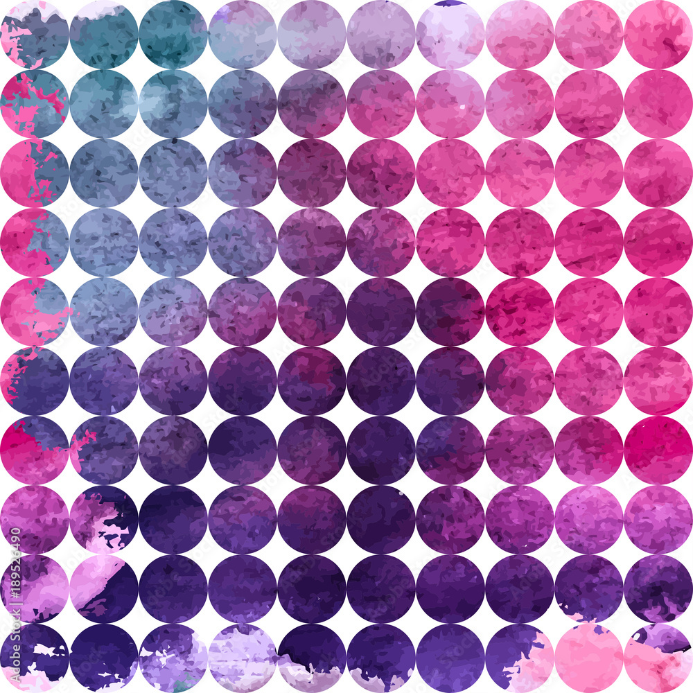 Colored Abstract Hand Painted Watercolor Background Seamless Pattern. Vector Illustration