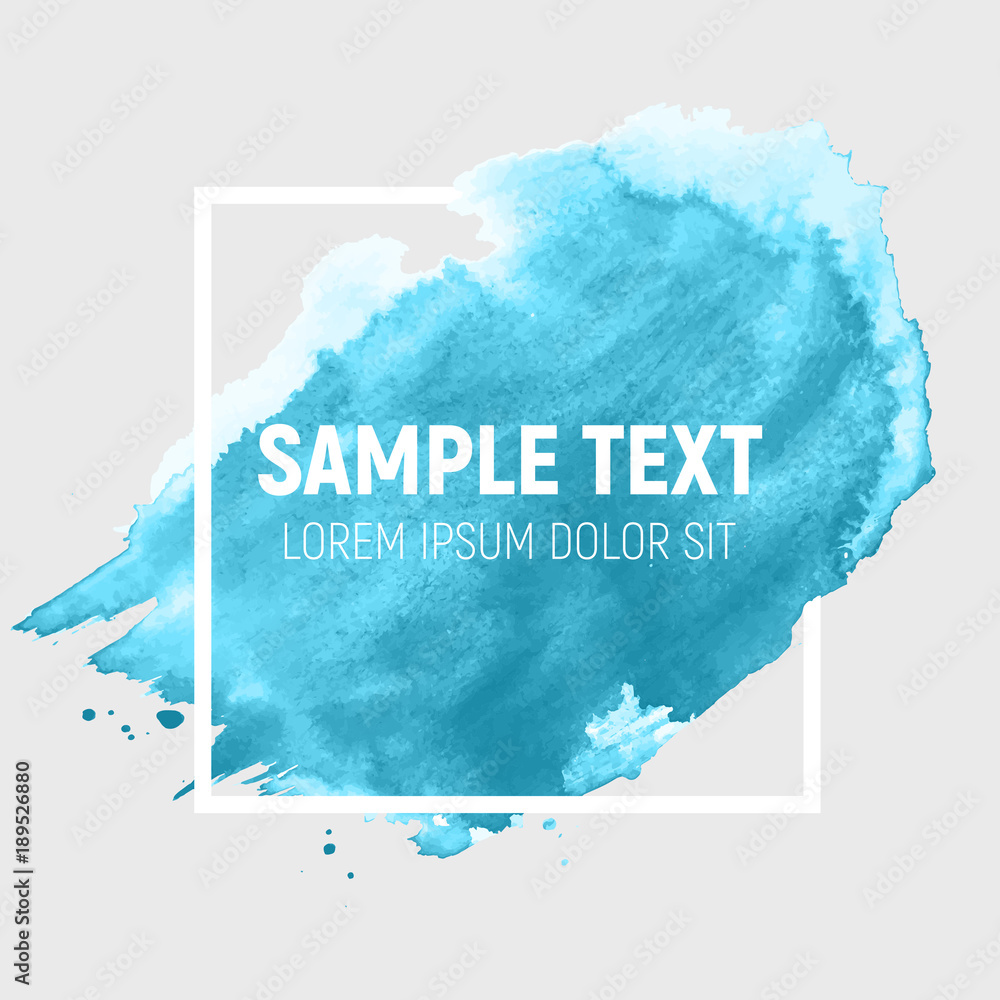 Hand Drawn Watercolor Brush Paint Background, Textured Art Illustration with Place for Sample Text. 