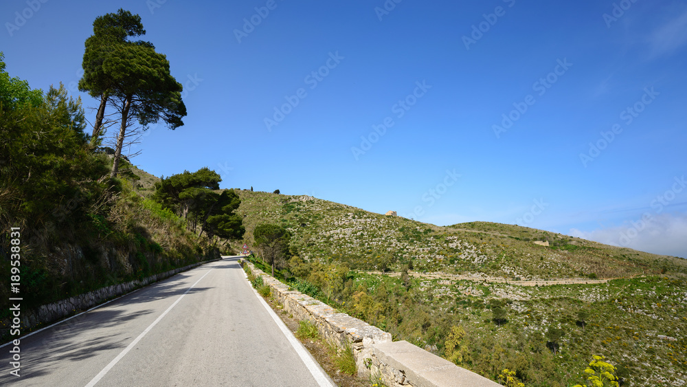 Widok z góry Erice, Sycylia.