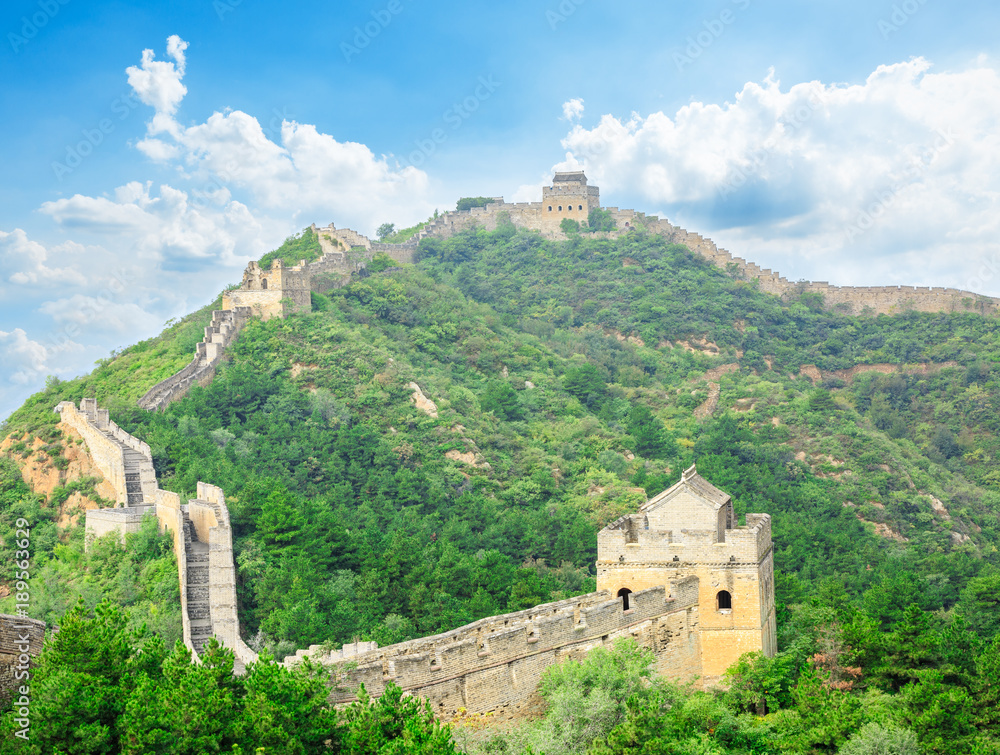 The famous Great Wall of China,jinshanling natural landscape