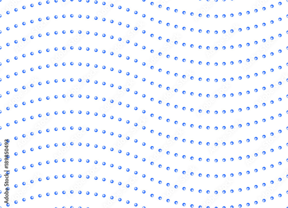 背景、面料、服装和装饰用波纹状发光小球制成的无缝图案。