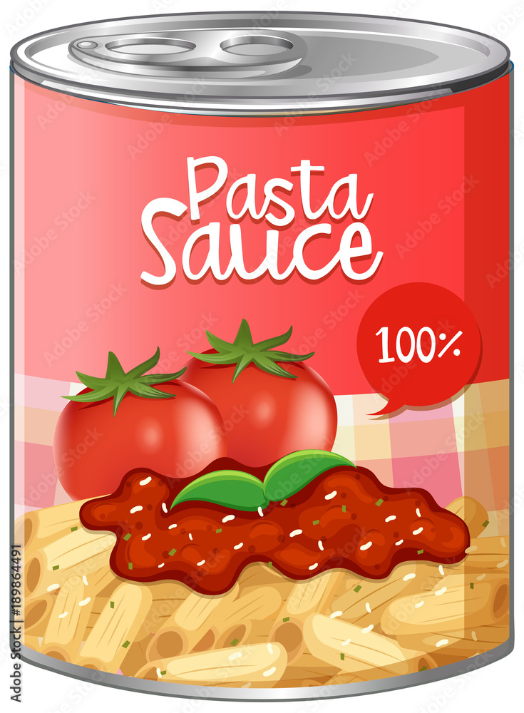 Pasta sauce in aluminum can