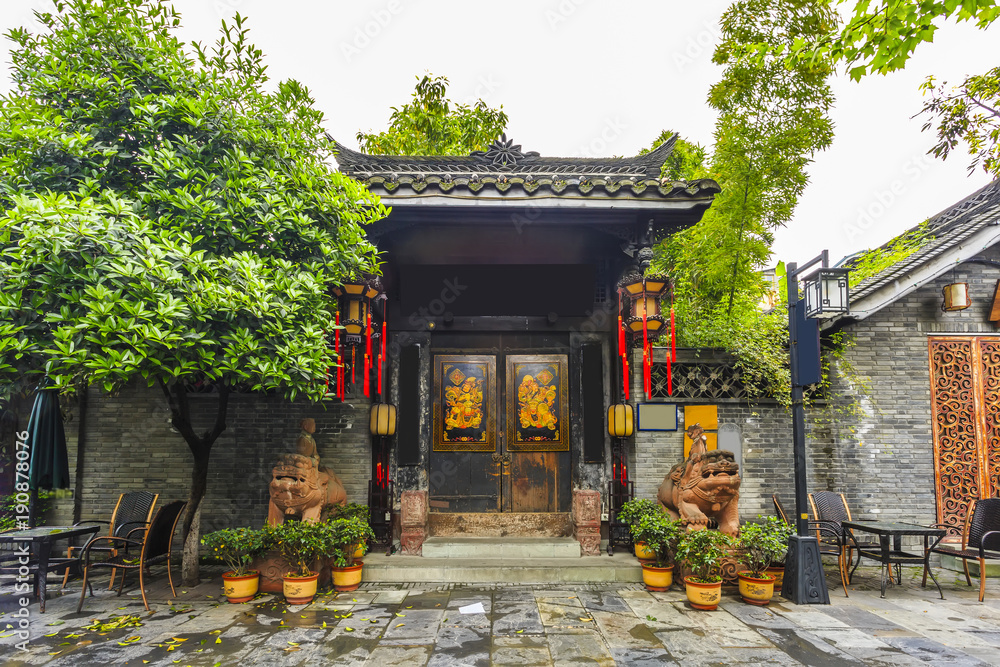 Old buildings in Kuan Alley and Zhai Alley, Chengdu, Sichuan