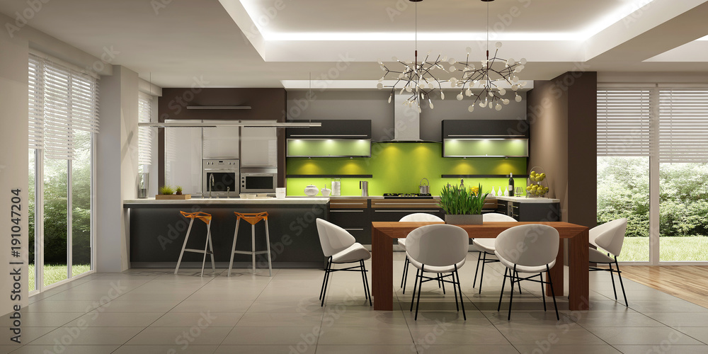 Modern kitchen interior