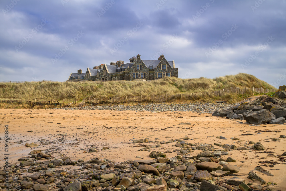 Scenery of the beach at Atlantic ocean in Ireland