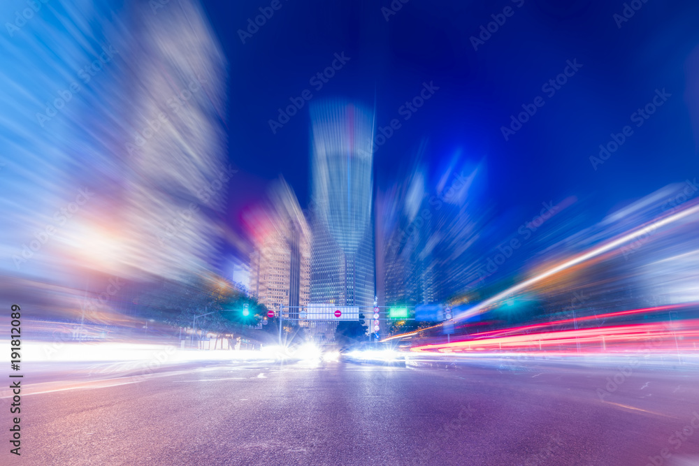 上海城市道路夜景