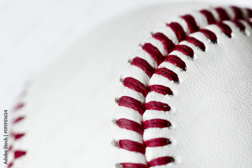 Closeup of baseball