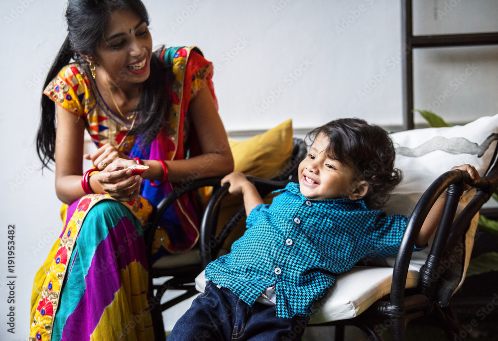 A happy Indian family