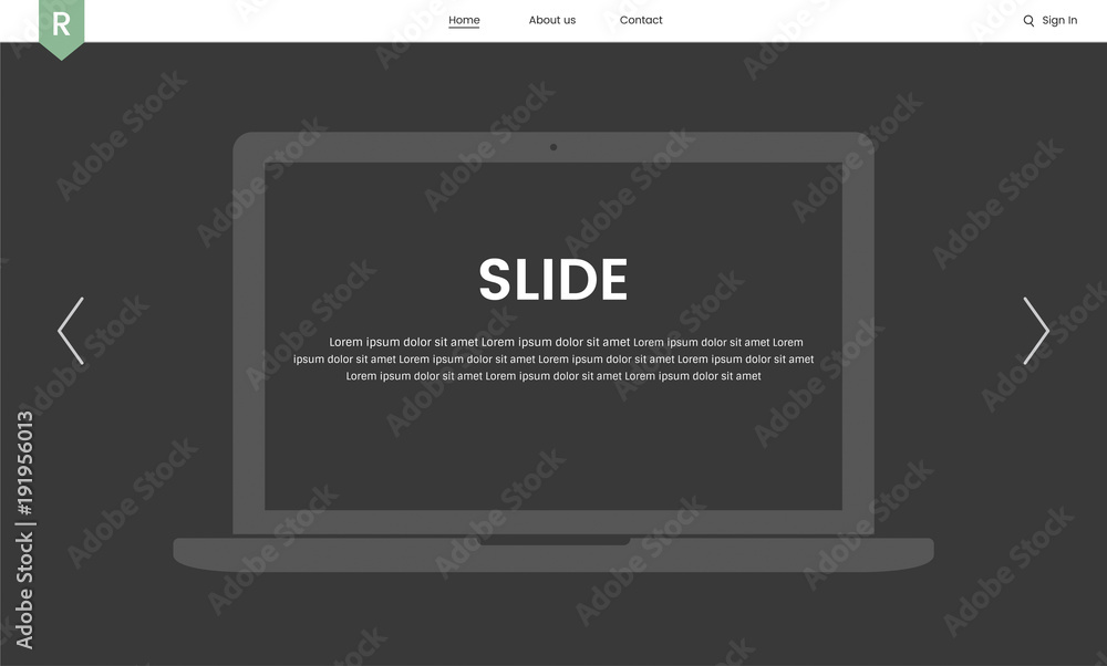 Illustration of website elements for web design