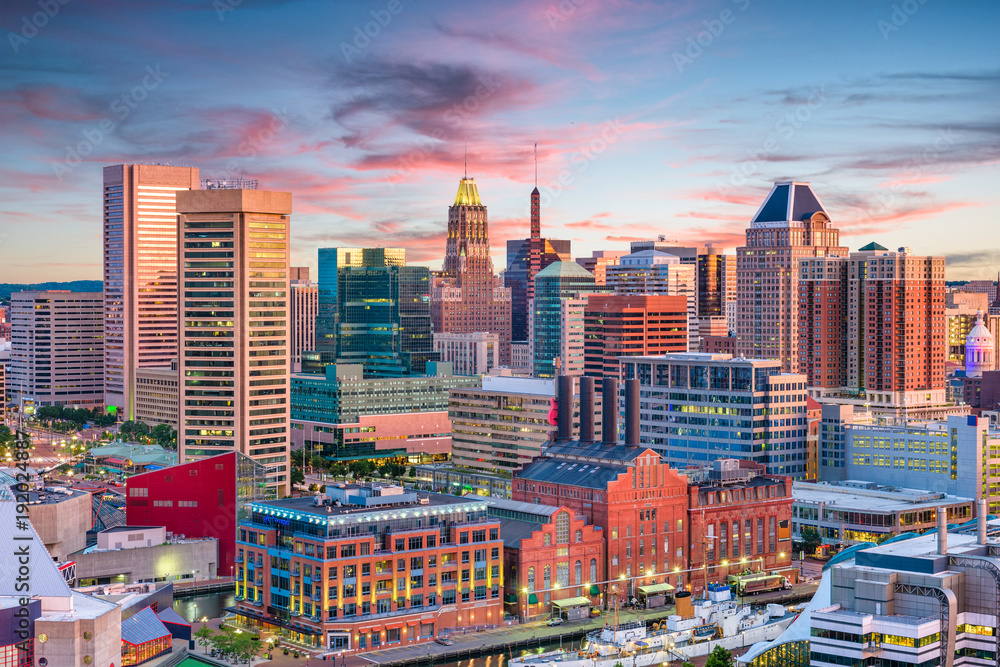 Baltimore, Maryland, USA Skyline