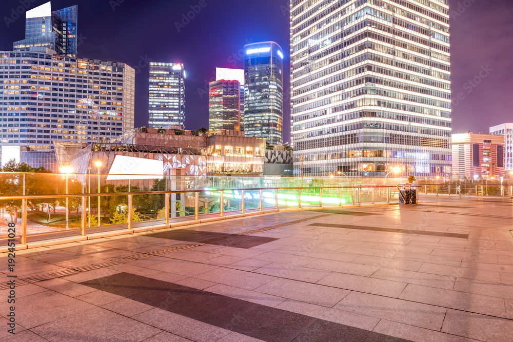 上海陆家嘴金融区摩天大楼夜景