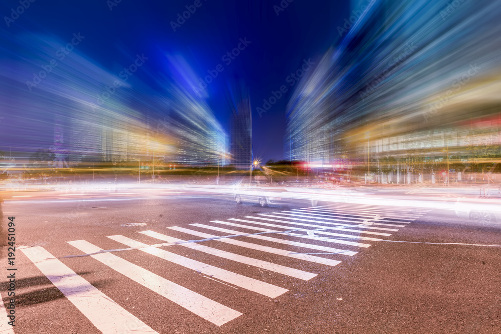 上海城市道路夜景