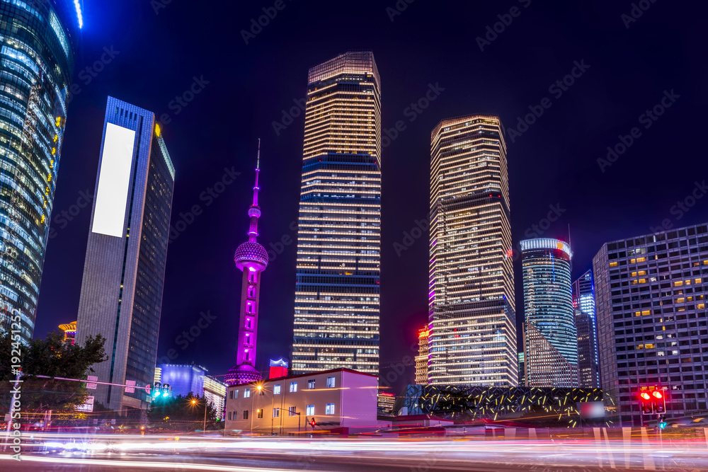 上海城市道路夜景