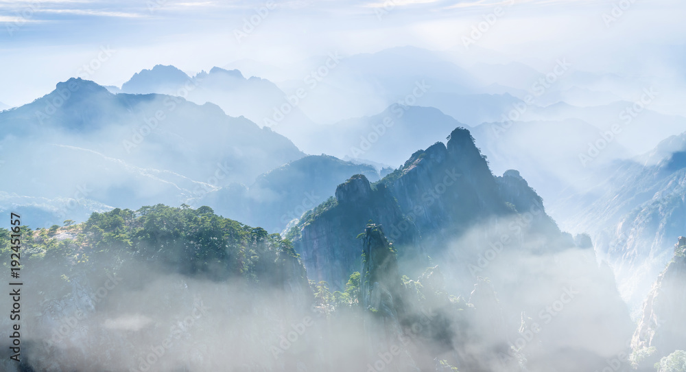 黄山美丽的自然风光