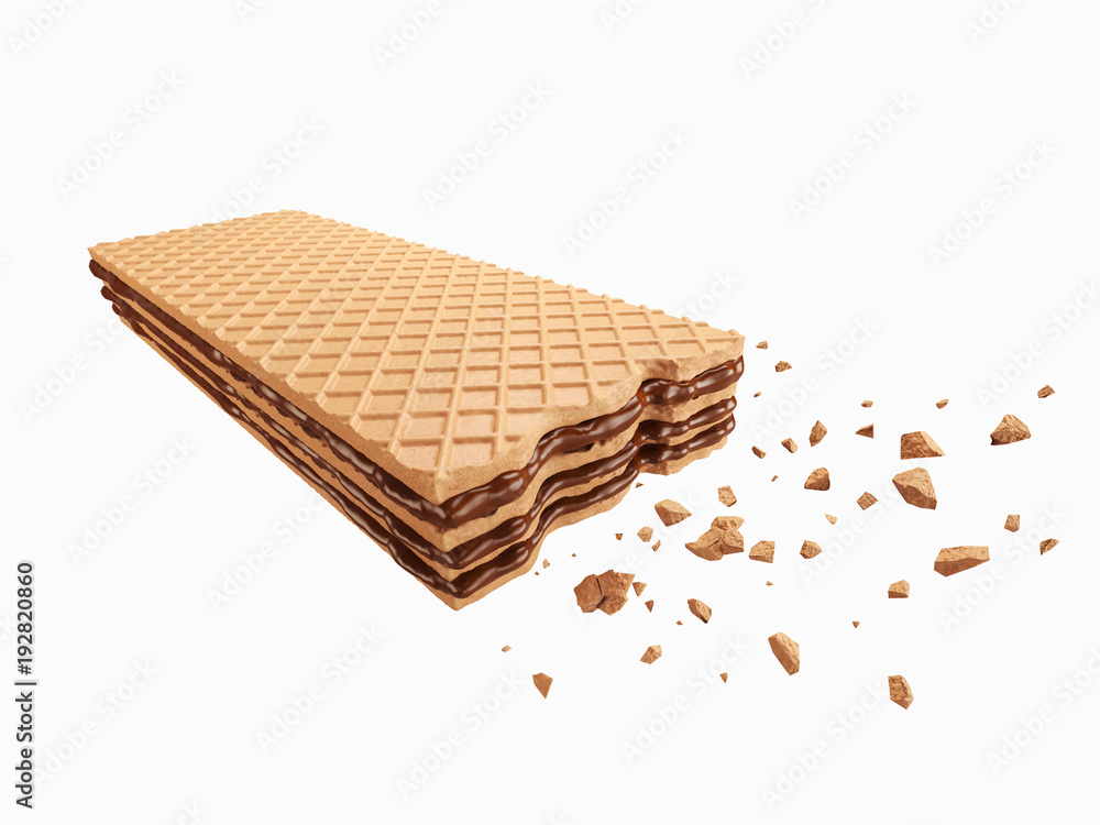 Cracked chocolate wafer flavor