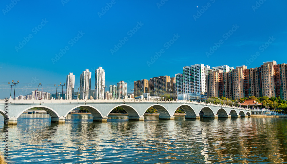 Lek Yuen Bridge, a pedestrian footbridge in Sha Tin, Hong Kong