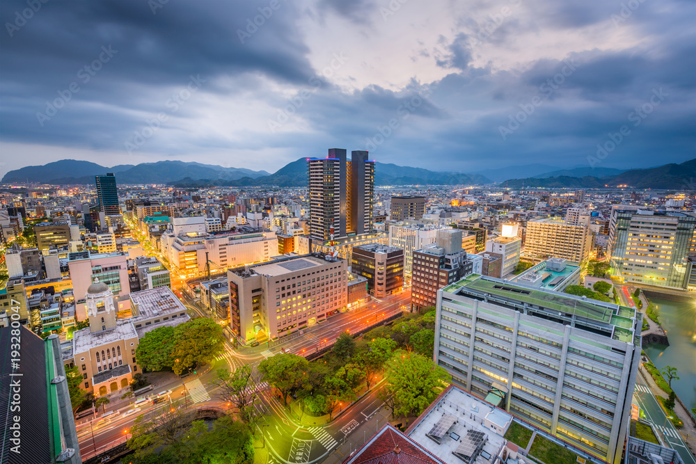 日本静冈市天际线