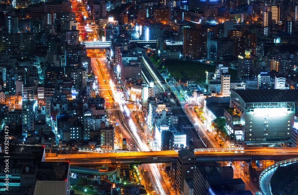 日本大阪高速公路鸟瞰图