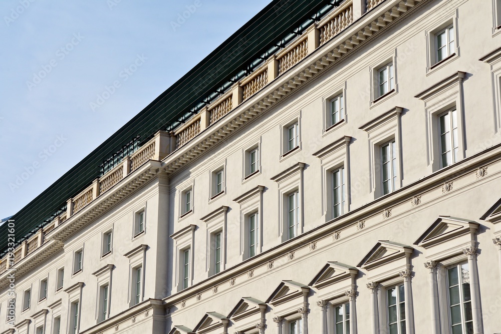 beautiful old facade at a historic building