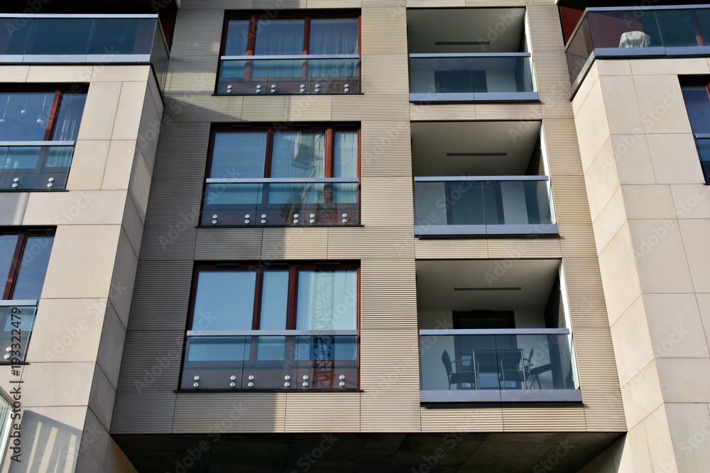 Facade of a modern apartment building