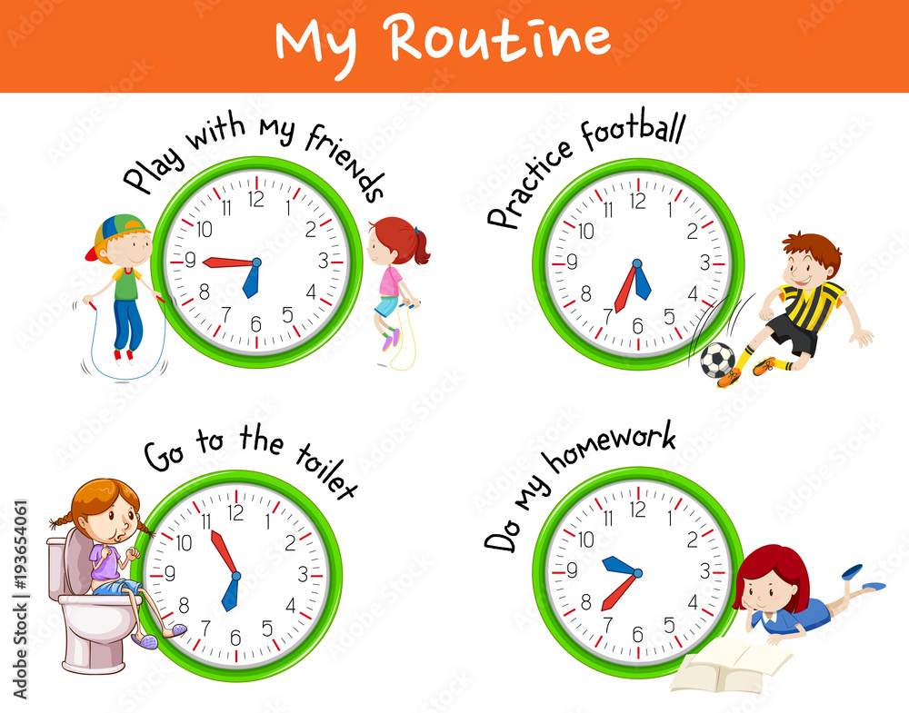 Different routines for children