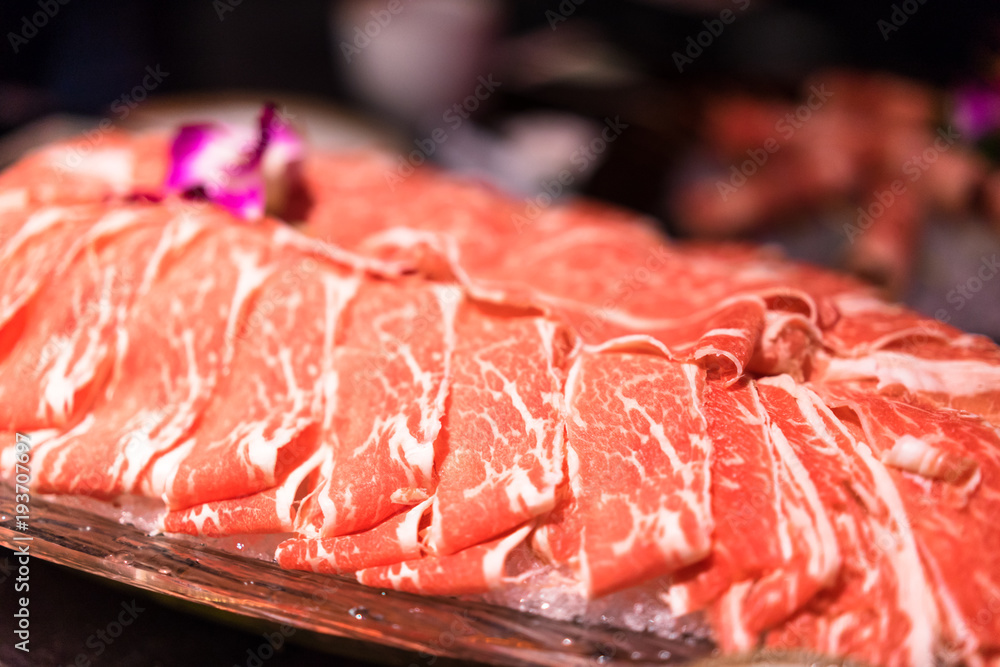 a plate of beef