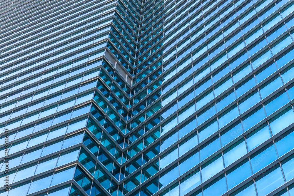 close-up of modern office building