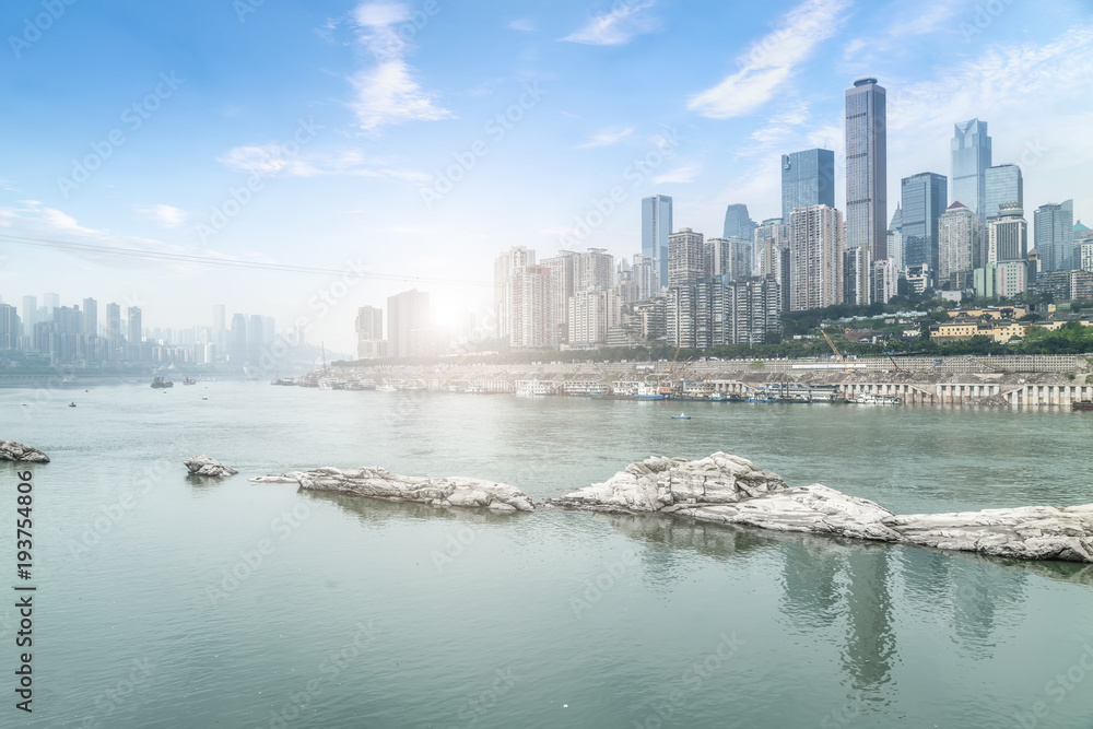 Urban architectural landscape and skyline in Chongqing