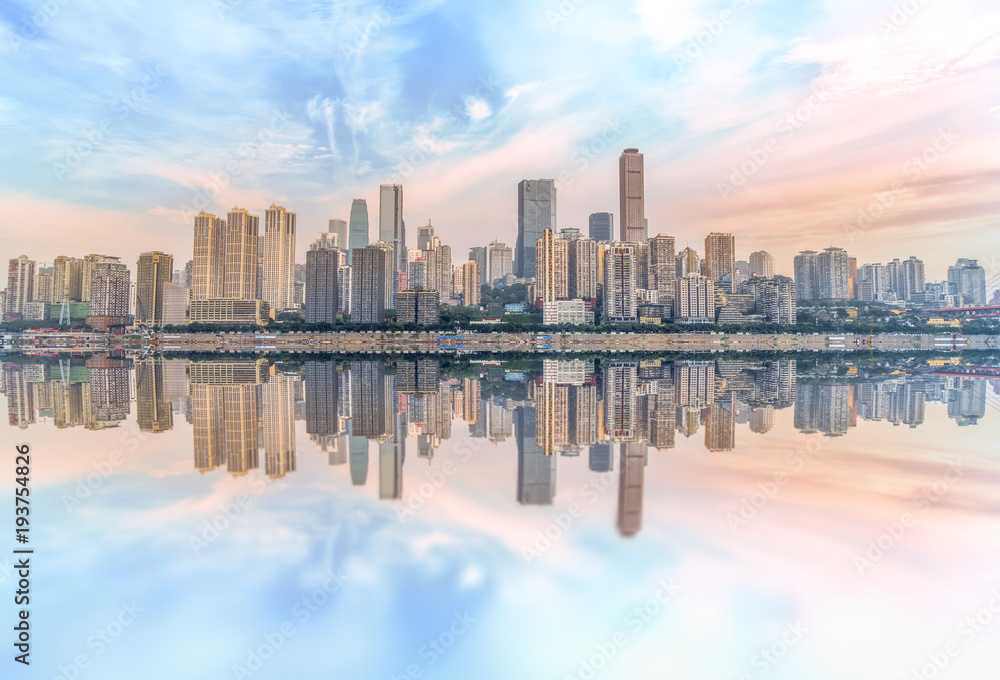 Urban architectural landscape and skyline in Chongqing