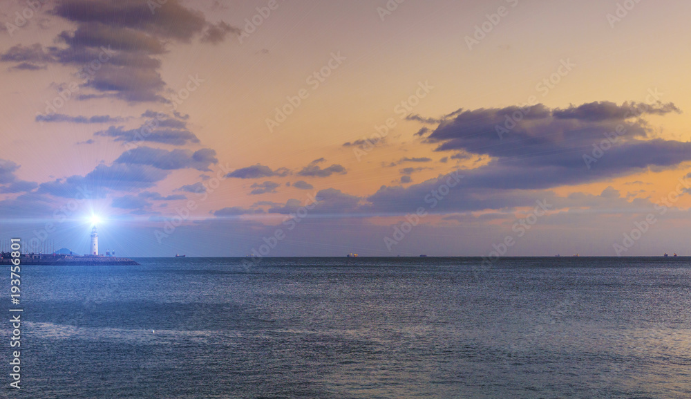 海上日落