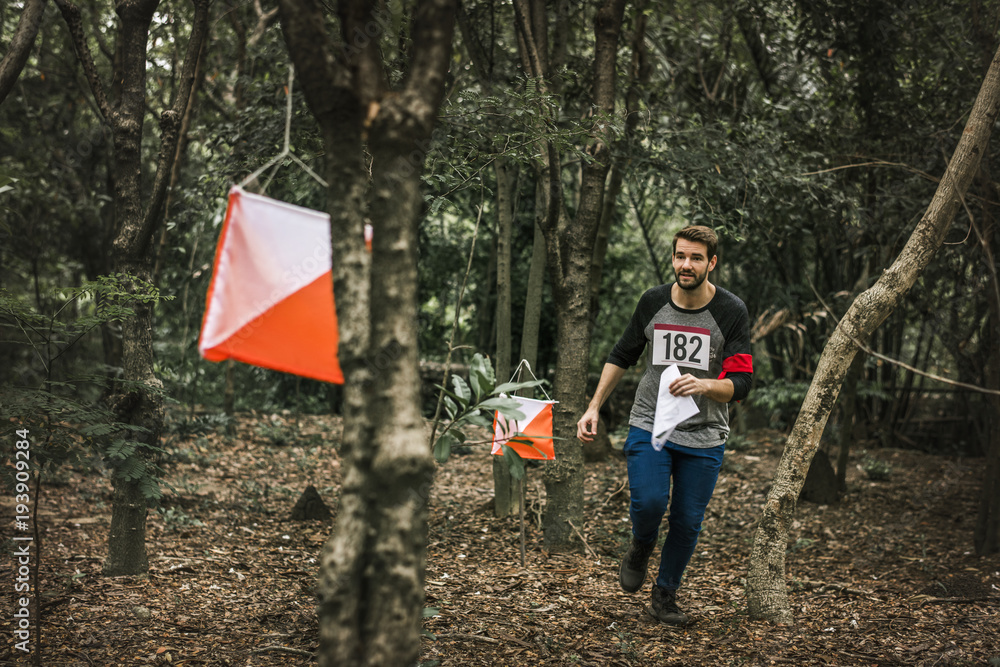 Outdoor orienteering check point activity