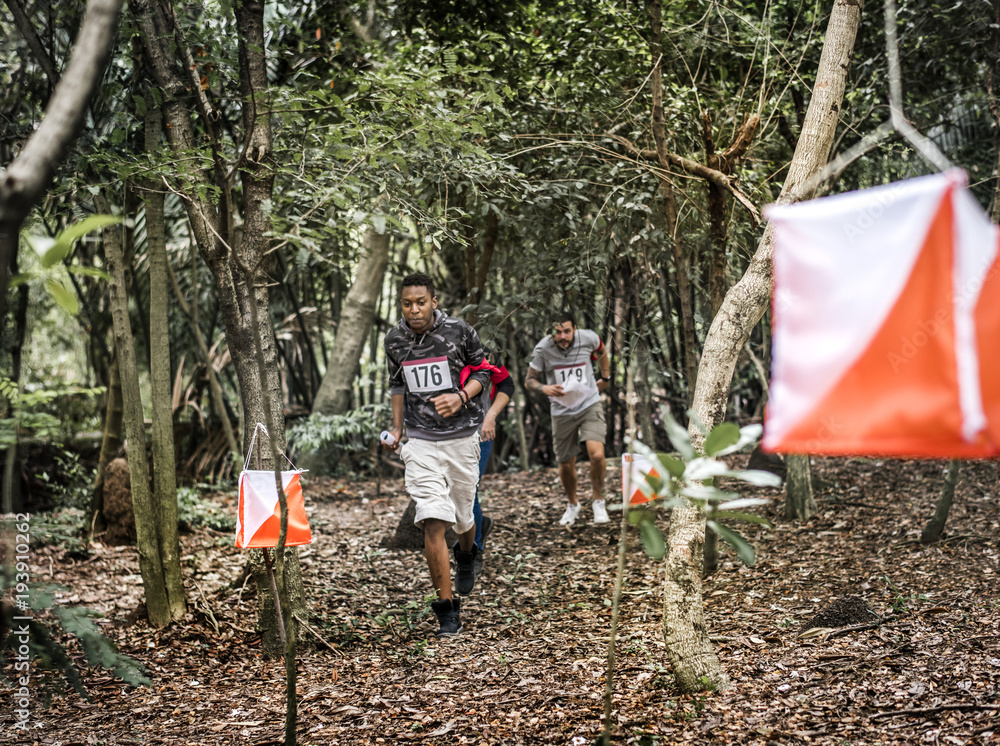 Outdoor orienteering check point activity