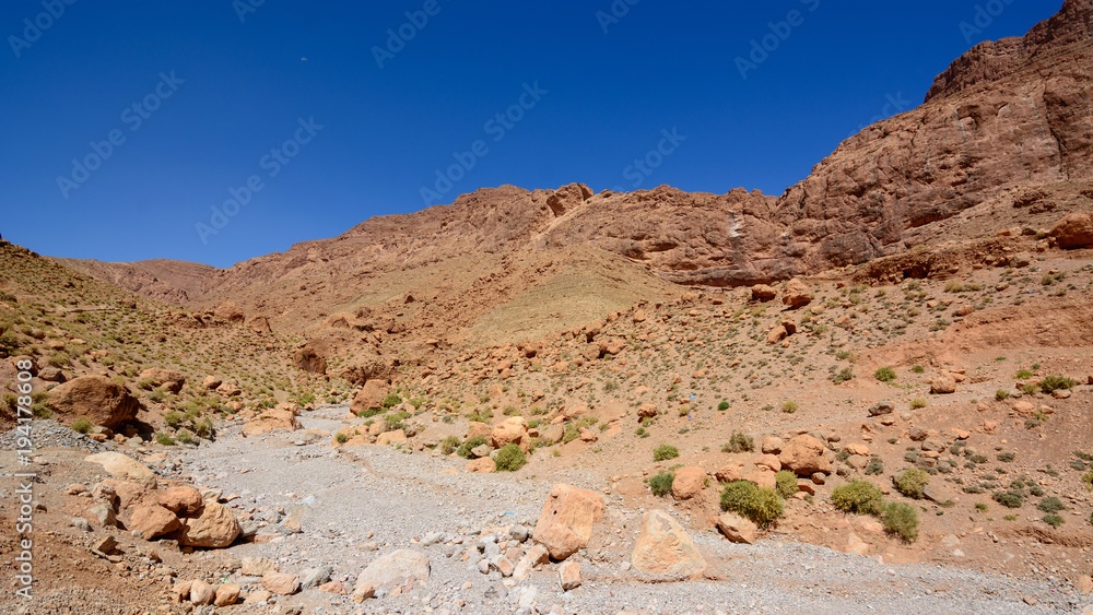 摩洛哥风景，托德拉峡谷