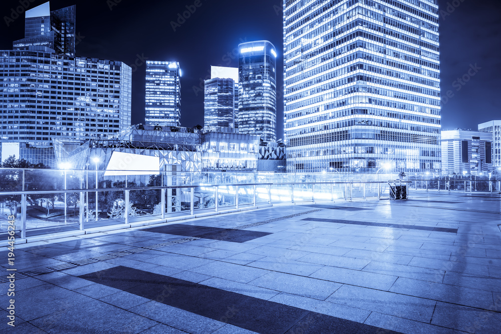 The night view of the skyscraper in Lujiazui Financial District,