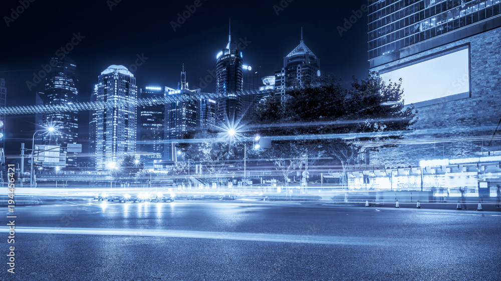 上海城市道路夜景