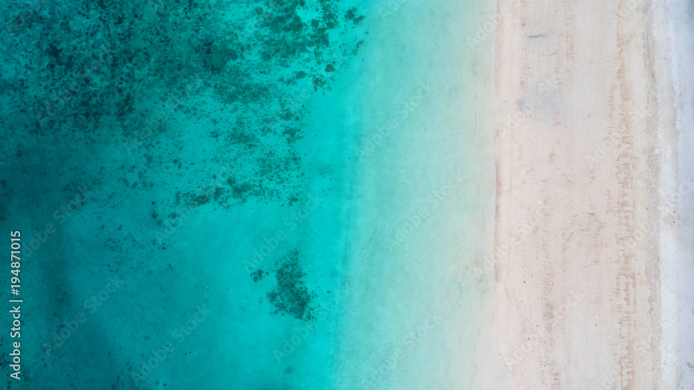 Sea Aerial view, Top view,amazing nature background.The color of the water and beautifully bright.Az