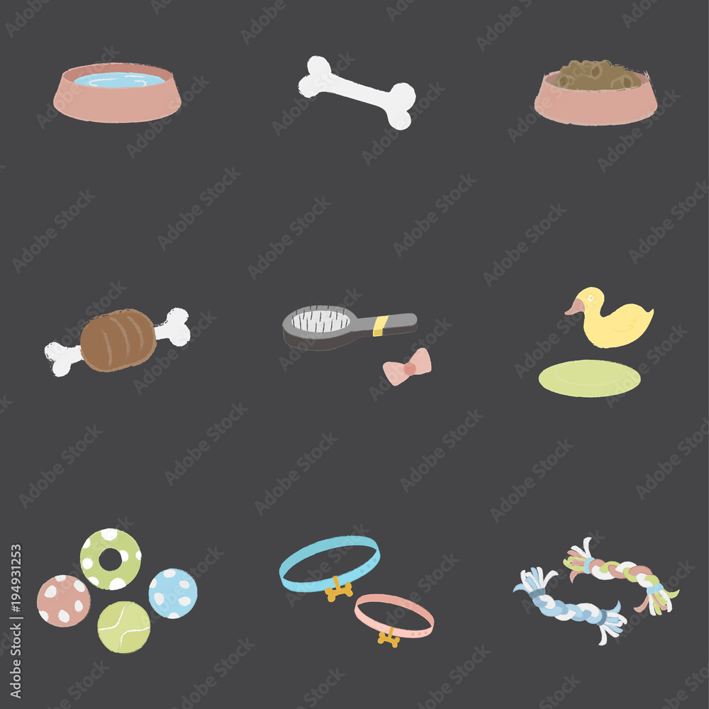 Illustration of pet stuff icon