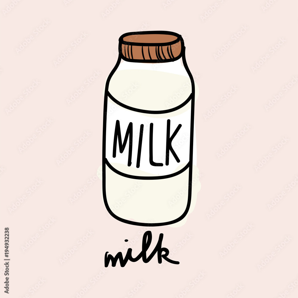 Illustration of milk bottle