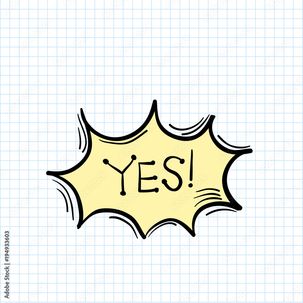 Illustration of YES! word