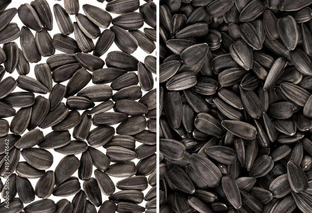 Black sunflower seeds. For texture or background