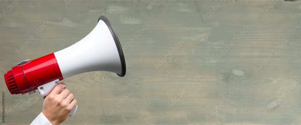 Human Hand with Megaphone