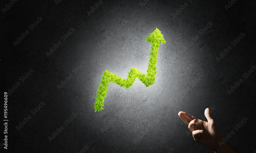 Concept of banking and investment presented with green planet graph